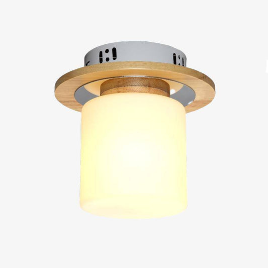 Plafoniera moderna a LED in legno stile scandinavo Quadrata