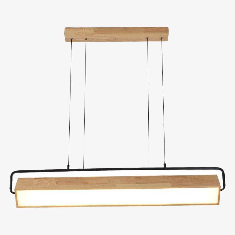 Appendi lampadario moderno in legno a LED allungato