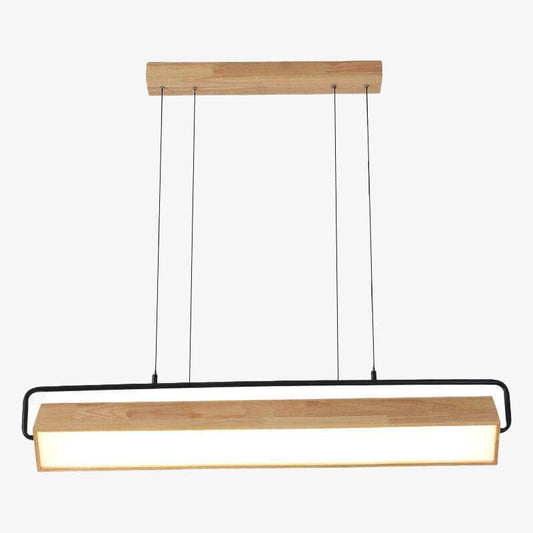 Appendi lampadario moderno in legno a LED allungato