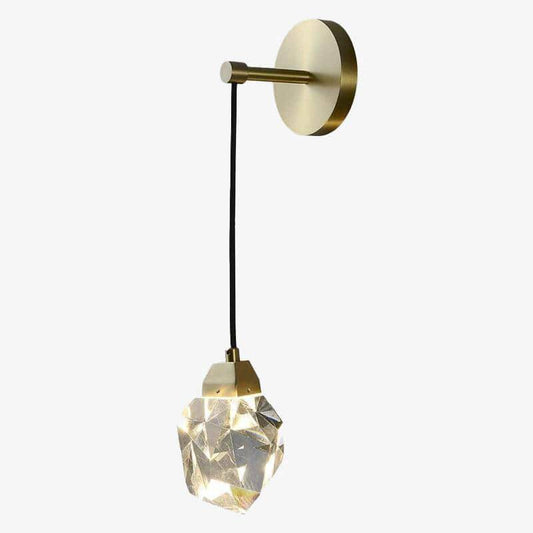 Lampada da parete a LED di design con vetro pietra cristallo Loft