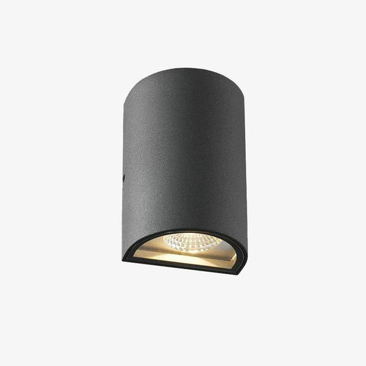 Applique da esterno a LED dal design arrotondato in alluminio (nero o grigio)