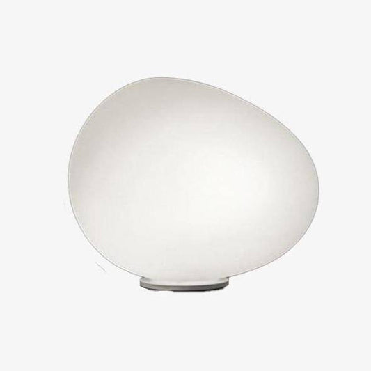 Lampada da tavolo a LED di design con decorazioni in atmosfera di ciottoli bianchi