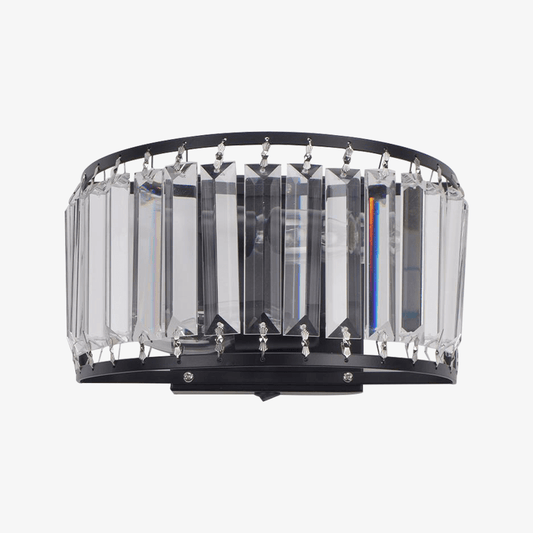 Applique LED Loft semicerchio in cristallo