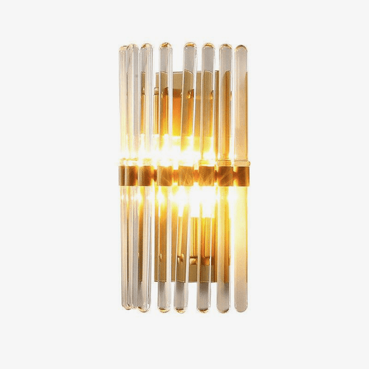 Lampada da parete a LED dorata di design in lussuoso cristallo