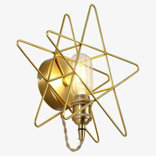 Lampada da parete a LED di design in metallo dorato, stile Galaxy