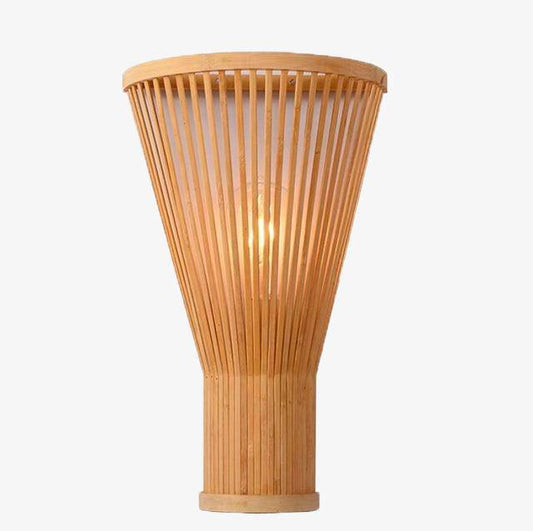 Lampada da parete conica in bambù in stile cinese