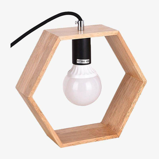 Lampada da tavolo di design a LED in legno dalle forme geometriche Boti