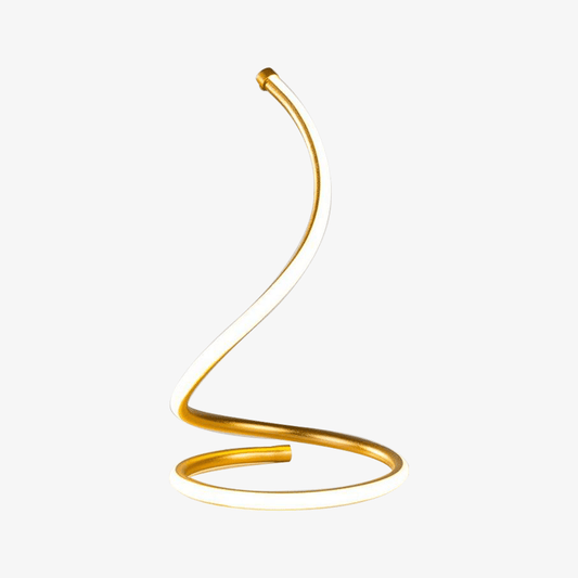 Lampada da tavolo dal design minimalista a LED a spirale bianca o oro
