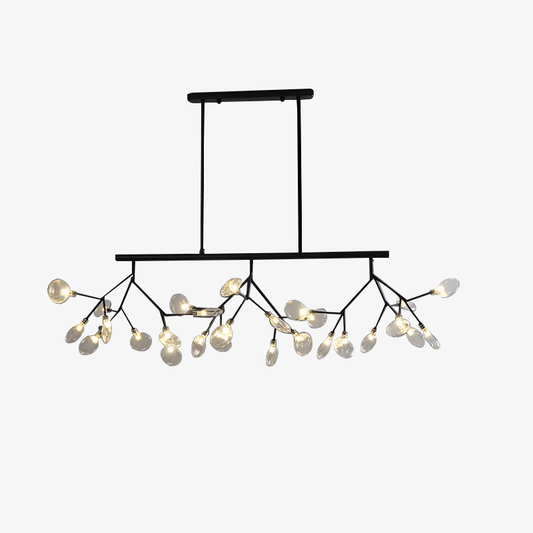 Lampadario a LED dal design moderno in rami di albero in legno (nero o oro)