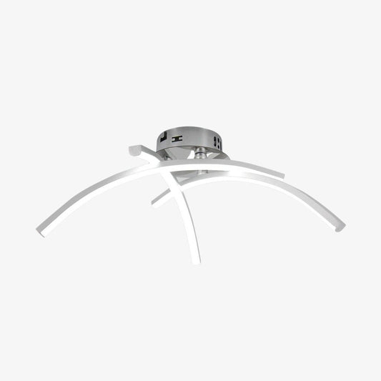 Plafoniera LED di design con 3 barre in metallo curvato Teylor