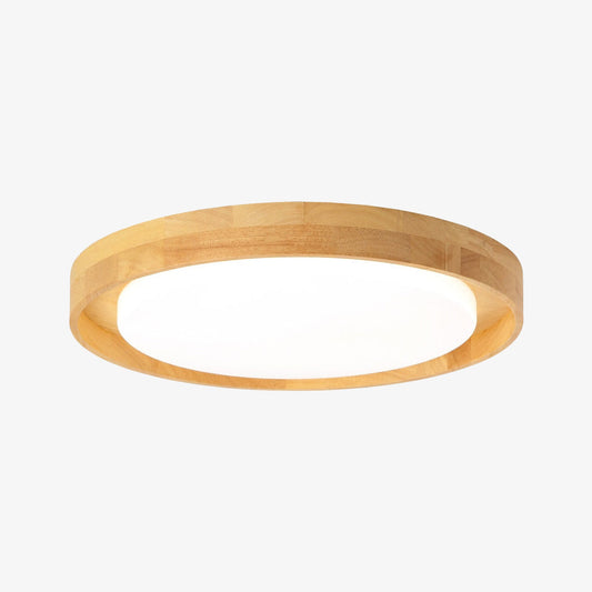Plafoniera LED scandinava rotonda in legno Adartza