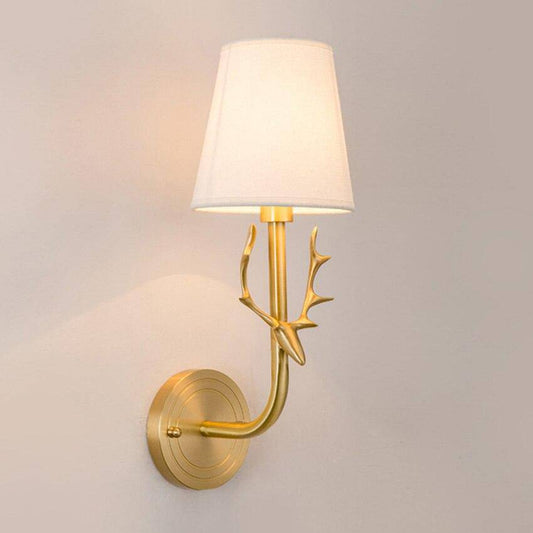 Lampada da parete LED Fly in metallo dorato