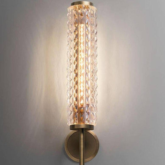 Lampada da parete a LED di design con cilindro in vetro Luxury