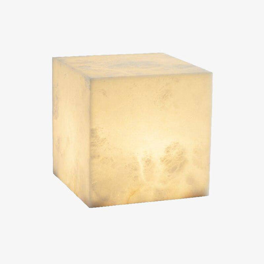 Lampada da tavolo LED di design a forma di cubo di marmo creativo
