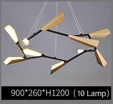 Lampadario moderno a LED con diversi paralumi Creative in alluminio