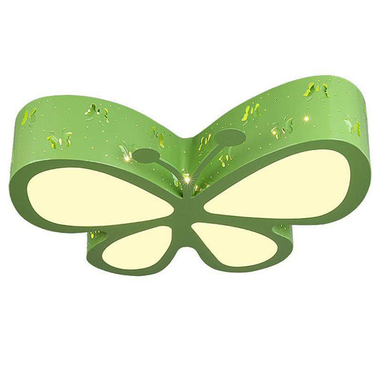 Plafoniera per bambini a forma di farfalla verde
