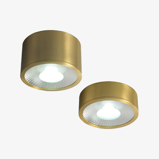Faretto LED moderno cilindrico in metallo oro Tarm