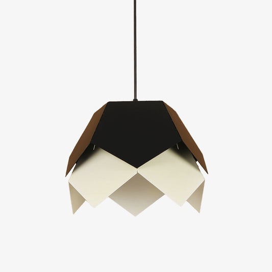 Moderna lampada a sospensione a LED con paralume floreale in stile origami Daisuke